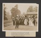 An Indian Prince doing homage to Queen Alexandra in Buckingham Palace grounds at the reception of Indian delegation a few days after the coronation of King Edward VII.