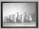 Watcombe Pottery Devon Egyptian pattern vases