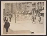[Snapshot of military school soliders and band in parade]