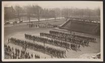 [Snapshot of military soliders in fromation on parade ground]
