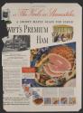 At "The Krebs" in Skaneateles... A Sherry-Maple Glaze For Famed Swift's Premium Ham (Swift & Company, tear sheet from Ladies' Home Journal)