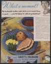 What a moment! My husband's mother said she'd never tasted ham so good .... and I'd baked it without parboiling! (Swift & Company, tear sheet from Ladies' Home Journal)