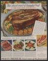 This chuck roast of branded beef Is Finer Than Many Costlier Cuts! (Swift & Company, tear sheet)