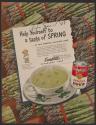 Help yourself to a taste of Spring ... in this smooth, delicious soup (Campbell's, tear sheet from Life)