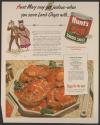 Aunt Mary may get jealous-when you serve Lamb Chops with Hunt's Tomato Sauce (Hunt's, press proof)