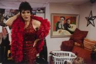Drag queen Kasha-Ed, of the "Big Wigs," at Edibles restaurant