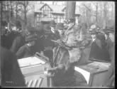 [William K. Vanderbilt in car with spectators]