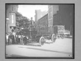 First electric truck ("Riker Electric Vehicle Co. Elizabethport, NJ")
