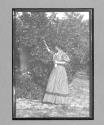 [portrait of woman in garden]