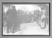 [auto race "#3" being congratulated]