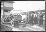 [inspecting race auto at track "#18"]