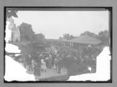 [celebration at railroad station]