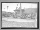 [spectators sitting at race]