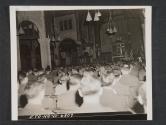 [Chaplain Matthew H. Meighan, N.Y.C., giving a sermon during the Catholic mission conducted by HQ. SOS Etousa at an infantry division. This was the first mission held at an A.E.F. Unit in the ETO.  St. Michael's Church, Tidworth, England.]