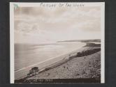 [The beach mine field in the foreground has accidentally exploded.  Slapton Sands, Devon, England. (Area used by 7th Engr Regt, 5th Div.)]