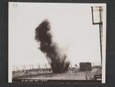 [Mine being exploded by TNT charge during maneuvers in England. Blackpool Sands, Devon, England. 7th Engr Regt, 5th Inf Div.]