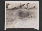 [British beach mine. Used in mine demolition exercise in England. 7th Engr Regt, 5th Inf Div, Blackpool sands, Devon, England.]