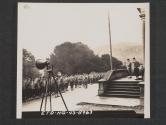 [Chaplain Herman Dicker, New York City, delivers the benediction at a Thanksgiving Day ceremony held at a camp in the United Kingdom.  Special Troops BN, 5th Inf Div, Tollymore Park Camp, Braynsford, County Down, No. Ireland.]