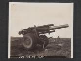 [Close-up side view of a 155 mm Howitzer being used on firing range in United Kingdom.  21st FA BN, 5th Inf Div, near Annalong, County Down, No. Ireland.]