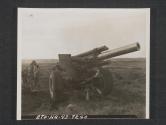 [Front view of 155 mm. Howitzer on firing range in the United Kingdom. B Battery, 21st FA BN, 5th Inf Div. Near Annalong, County Down, No. Ireland.]