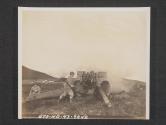 [Rear view of 155 mm. Howitzer just after it had been fired on a range in the United Kingdom. B Battery, 21st FA BN, 5th Inf Div., near Annalong, Country Down, No. Ireland.]