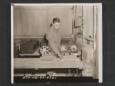 [T/SGT Anthony Palkovic, Younstown, OHIO, operates the tape recorder machine at a divisional signal school held in the United Kingdom. 5th Inf Div., Newcastle, County Down, No. Ireland.]