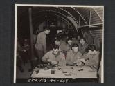 [Gas school in Northern Ireland. Class making repairs on gas masks. 5th Inf Div, Seaforde, Co. Down. No. Ire.]