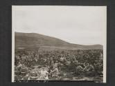[General vew of infantry soldiers at an artillery demonstration somewhere in the U.K.  5th Inf Div., near Annalong, County Down, Northern Ireland.]