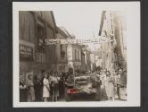 [Welcome is given to American soldiers who enter another French town in the liberation of their country.]