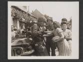 [Capt Phillip Staples, Ardmore, Penn., enjoy a fresh made egg omelette that was presented to him by grateful French civilians who had just been liberated from German hands. Near Champign [sic] ]