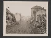 [Rubble lined streets of Bitburg, Germany, heavily bombed before advanced of 3rd U.S Army units into town. 5th Inf. Div TUSA ]