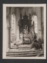 [Soldiers of the 5ht Infantry Division, 3rd U.S. Army, inspect altar of Catholic church in blitzed Bitburg, Germany.  5th Inf Div TUSA]