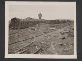 [Bombs shattered rail coaches and trackage in Bitburg, Newly captured by 5th Infantry Division of 3rd U.S. Army. E/  5th Inf. Div TUSA]