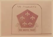 [Photograph of the unit insignia and motto of the US Army 5th Signal Command: We Move Fast]