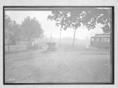 [auto driving next to train country road, "Allentown"]
