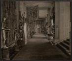 [Hall with suits of armor, Harbor Hill, Long Island]