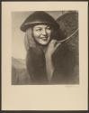 [Woman with Chinese Hat and Basket]