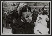 [Ruthann Miller at an abortion rights rally, New York, New York]