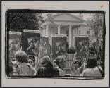 [Act-Up demonstration outside of the White House, April 25, 1993; President Clinton is seen as Pinocchio]

