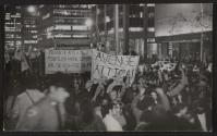 [A group of demonstrators at an Avenge Attica/Anti-Rockefeller demonstration in New York]
