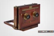Dry plate stereo view camera