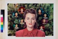 [General Mills, woman with Christmas ornaments with children's faces]