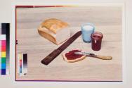 [Harris-Seybold, still life with bread and jelly]