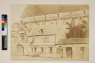 [Church with flanking house]