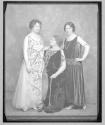 [Helen Keller, her teacher Anne Sullivan Macy and woman at the time of their Vaudeville performances]