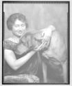 [Helen Keller with large dog]