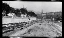 [Mexico, group doing laundry by river]
