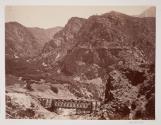 [Railroad trestle over river]