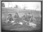 Group of hunters, 1882