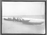 Hauling in fishing boats, 1886